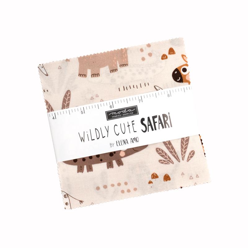 Wildly Cute Safari - Charm Pack, zoomed in. Select this picture to zoom back out.