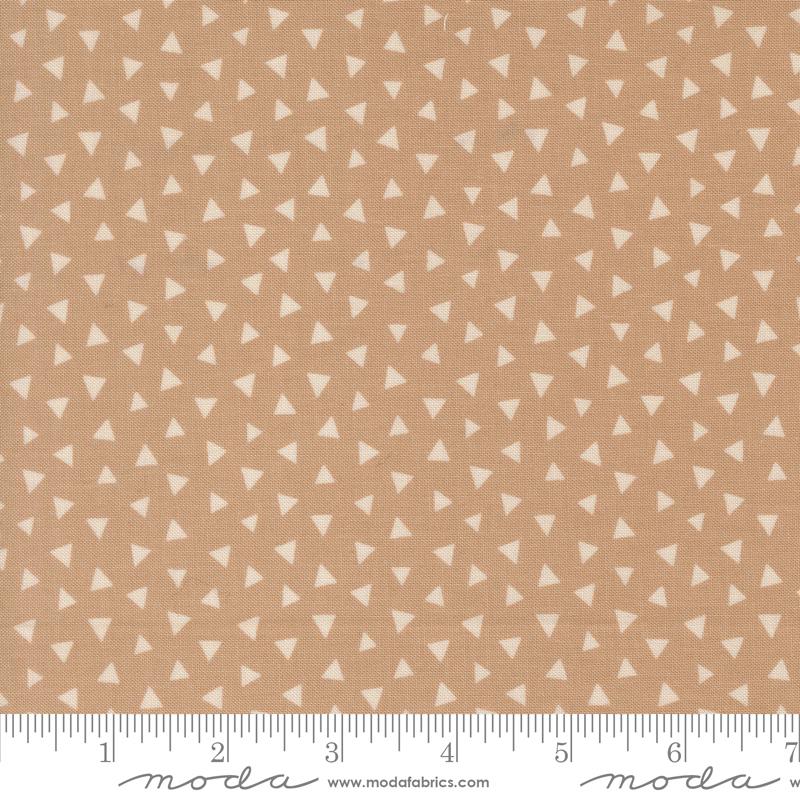 Wildly Cute Safari Triangles Tan - Quilt Fabric, zoomed in. Select this picture to zoom back out.