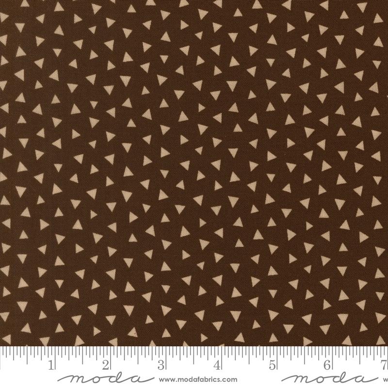 Wildly Cute Safari Triangles Soil - Quilt Fabric, zoomed in. Select this picture to zoom back out.