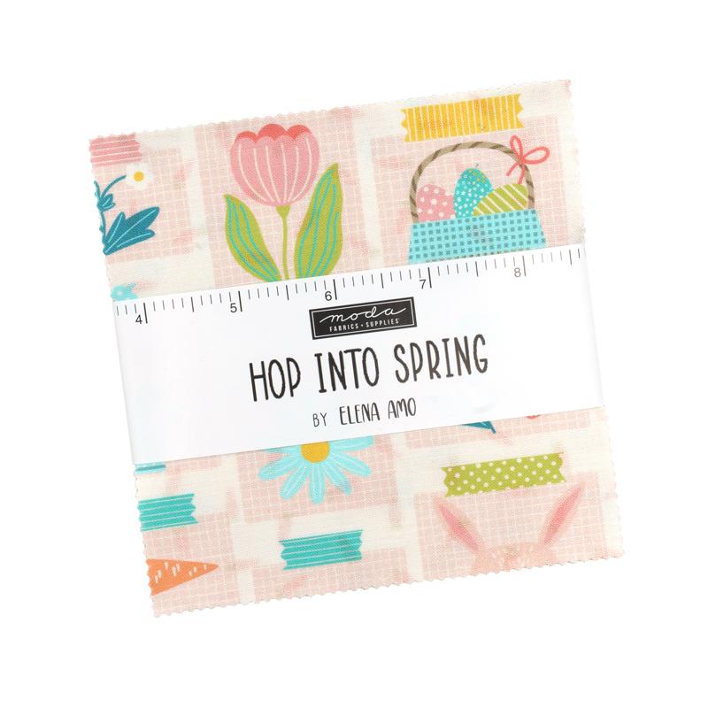 Hop Into Spring - Charm Pack, zoomed in. Select this picture to zoom back out.