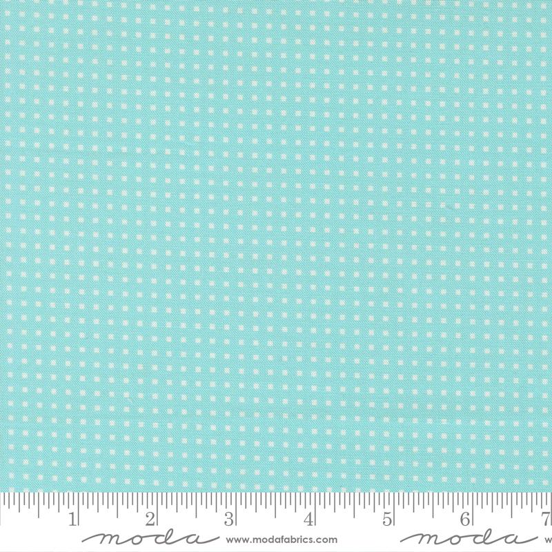 Hop Into Spring Squares Sky - Quilt Fabric, zoomed in. Select this picture to zoom back out.
