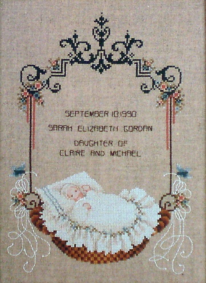 Baby In A Basket - Cross Stitch Pattern