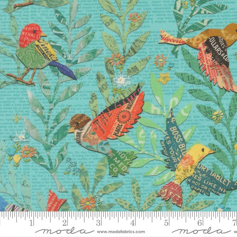 Paper Hamlet Birds Sky - Quilt Fabric