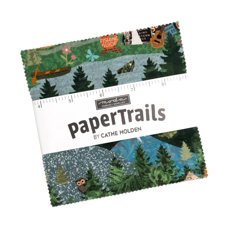 Paper Trails - Charm Pack, zoomed in. Select this picture to zoom back out.