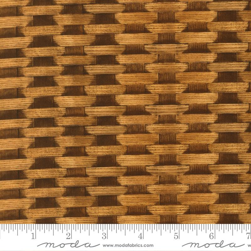 Paper Trails Stump Golden - Quilt Fabric, zoomed in. Select this picture to zoom back out.