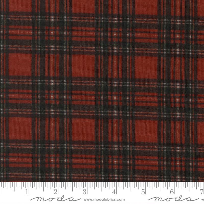 Paper Trails Plaid Campfire - Quilt Fabric, zoomed in. Select this picture to zoom back out.