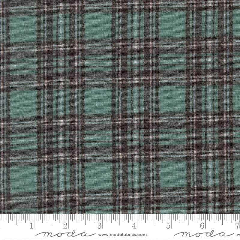 Paper Trails Plaid Pond - Quilt Fabric, zoomed in. Select this picture to zoom back out.