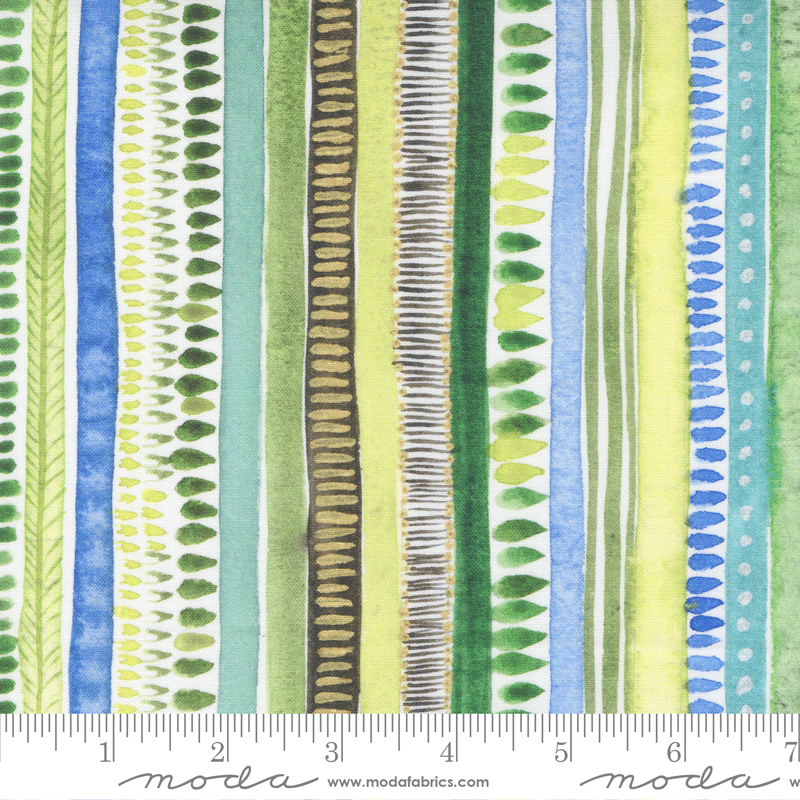 Eufloria Peridot - Pathways Stripes - Quilt Fabric