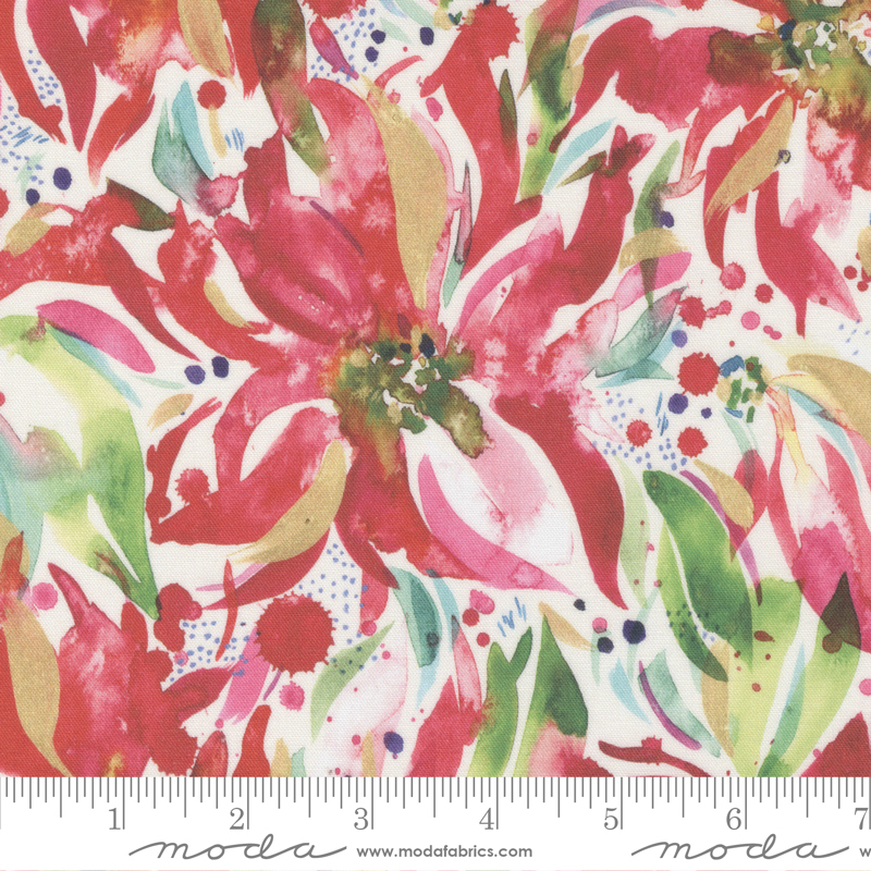 Comfort And Joy Cloud - Merriment Florals - Quilt Fabric