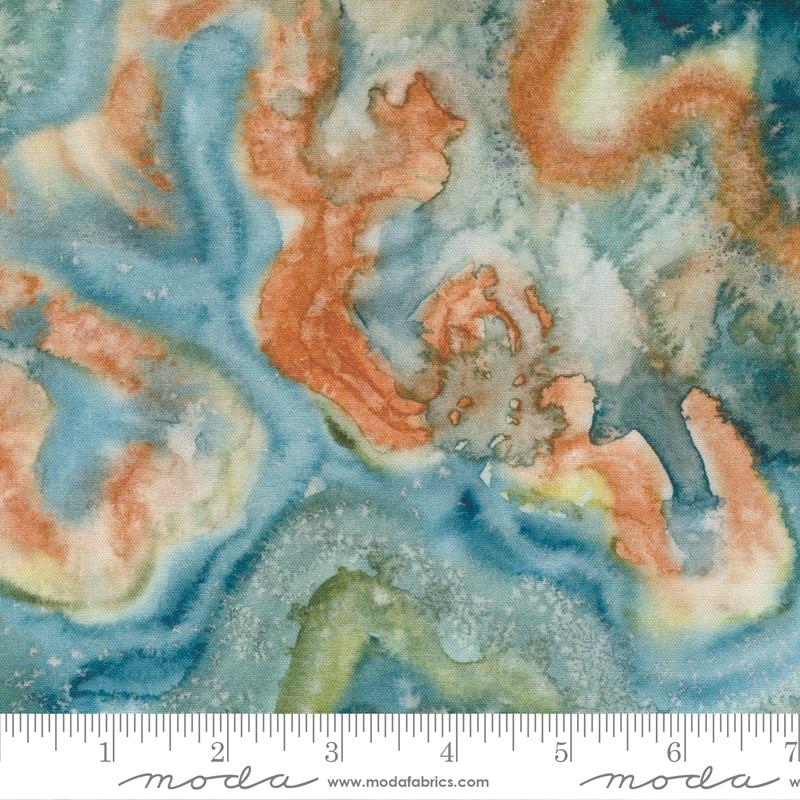 Desert Oasis River - Sky view - Quilt Fabric