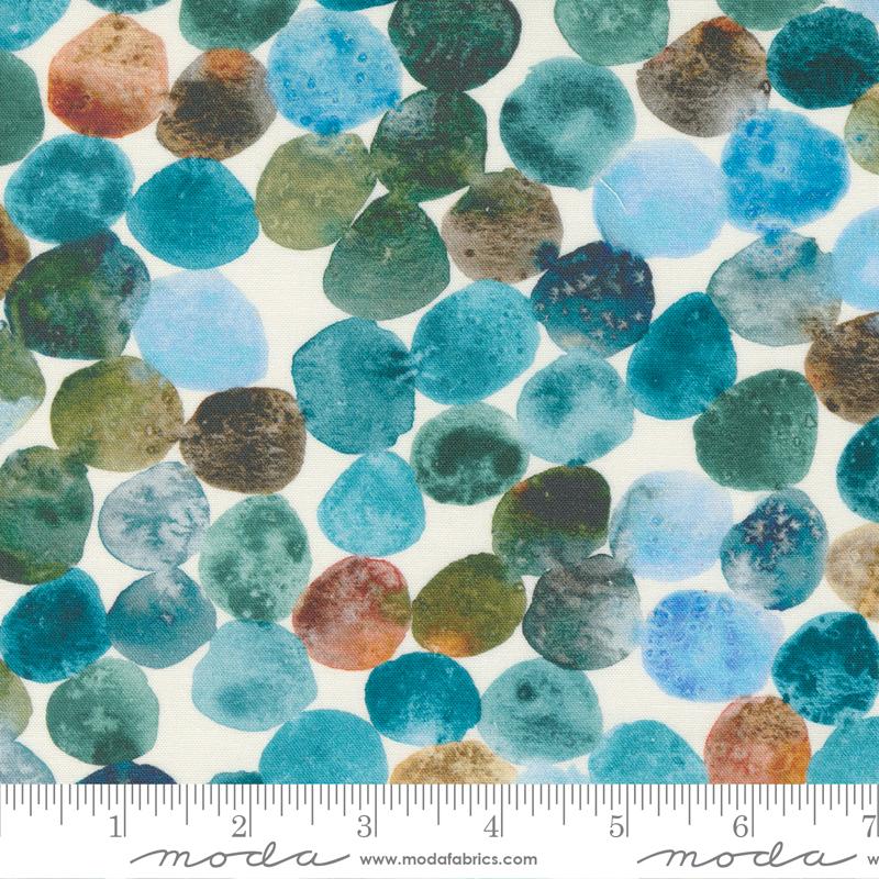 Desert Oasis Cloud River - Rock Collection Dots - Fabric