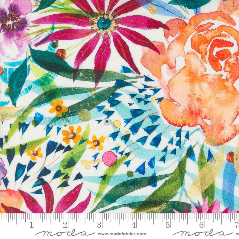 Coming Up Roses Rayon Cloud Ros - Quilt Fabric