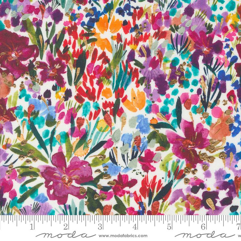 Coming Up Roses Cloud Rose - Quilt Fabric