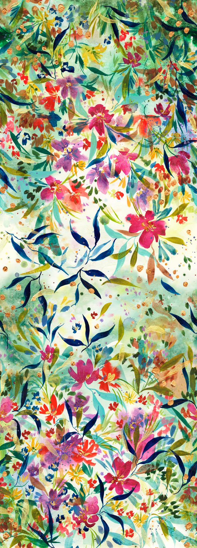 Coming Up Roses Rainbow - Quilt Fabric