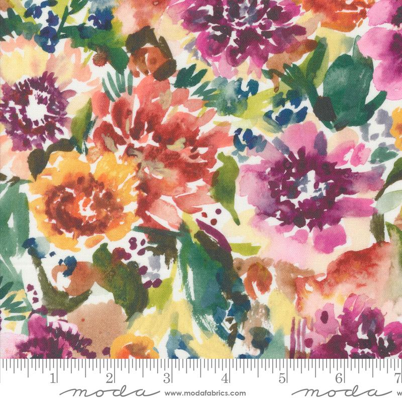 Floribunda Blooms - Cloud - Quilt Fabric