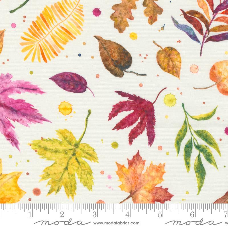 Floribunda Leaves - Cloud - Quilt Fabric