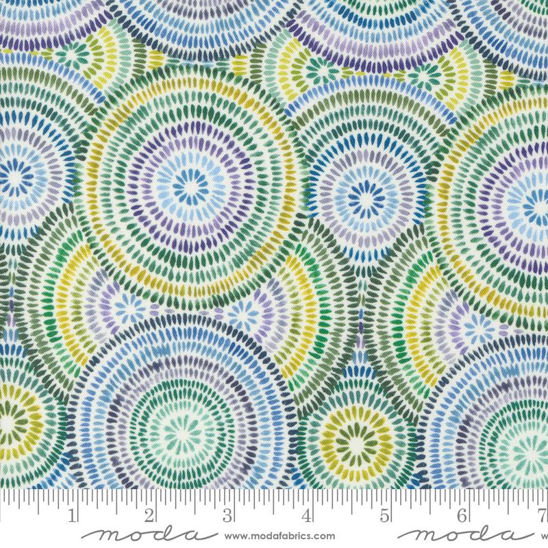 Floribunda Circles - Grass - Quilt Fabric
