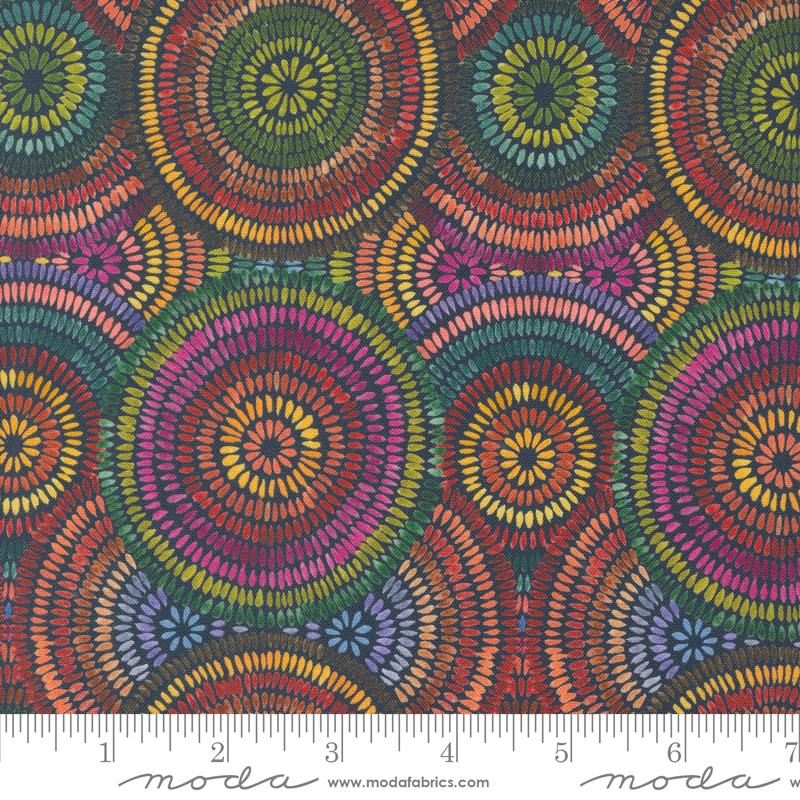 Floribunda Circles - Midnight - Quilt Fabric