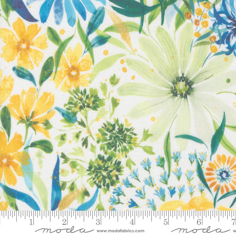 Sunshine And Blue Skies Cloud - Canvas Quilt Fabric