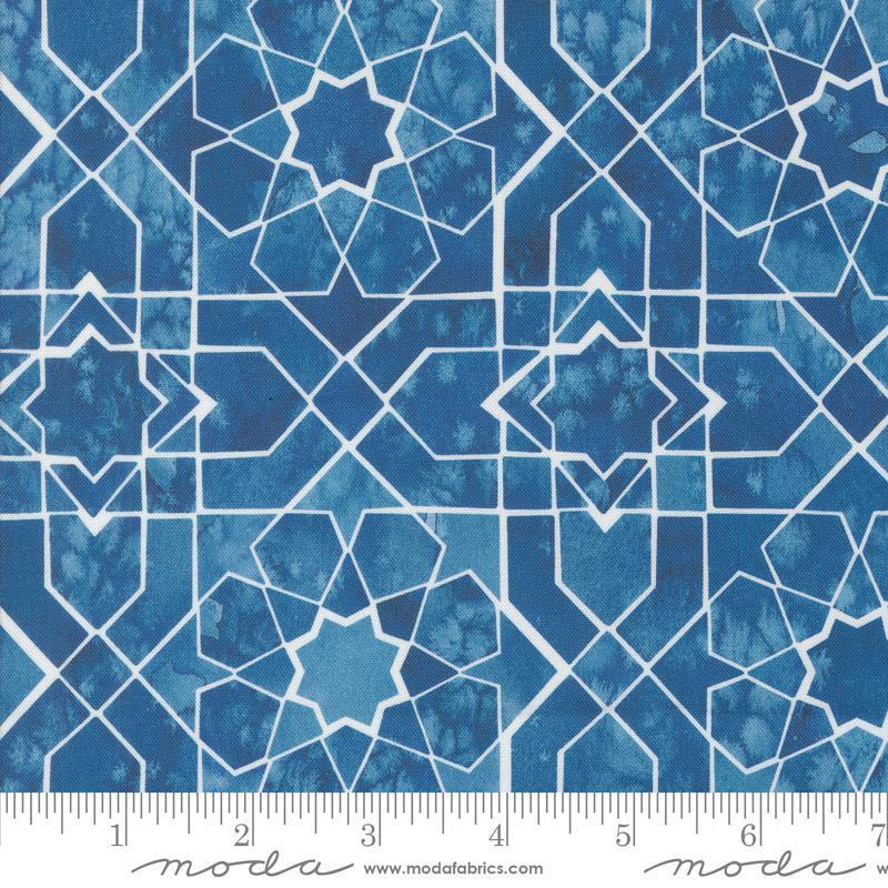 Sunshine And Blue Skies Indigo - Quilt Fabric