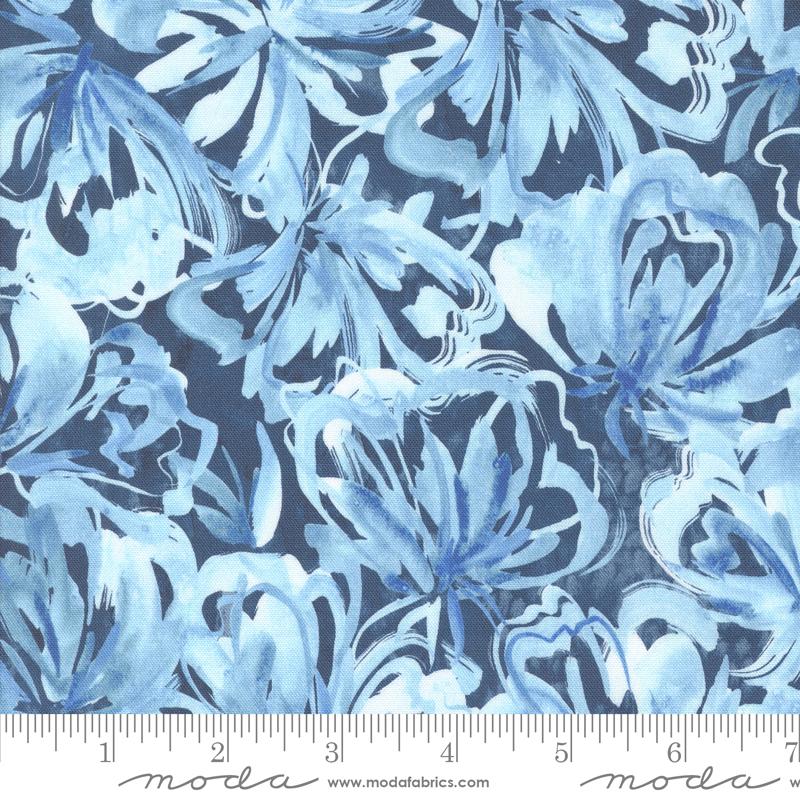 Sunshine And Blue Skies Indigo - Quilt Fabric