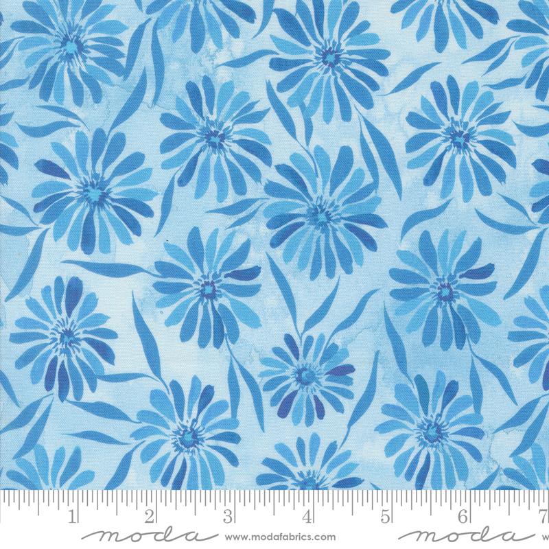 Sunshine And Blue Skies Sky Blue - Quilt Fabric