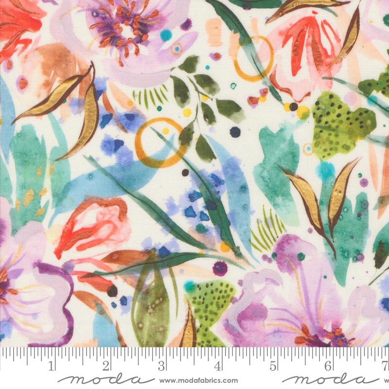 Wanderlust Watercolors Cloud - Quilt Fabric