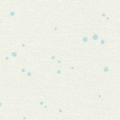 32 Count White with Mint Lugana Splash Fabric 13x18