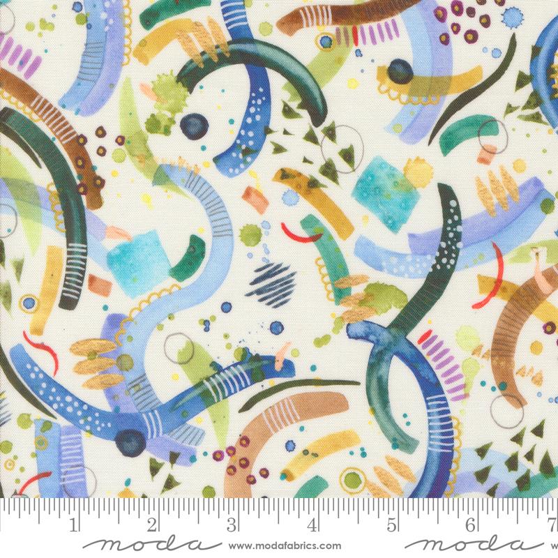 Wanderlust Swirls Cloud - Quilt Fabric