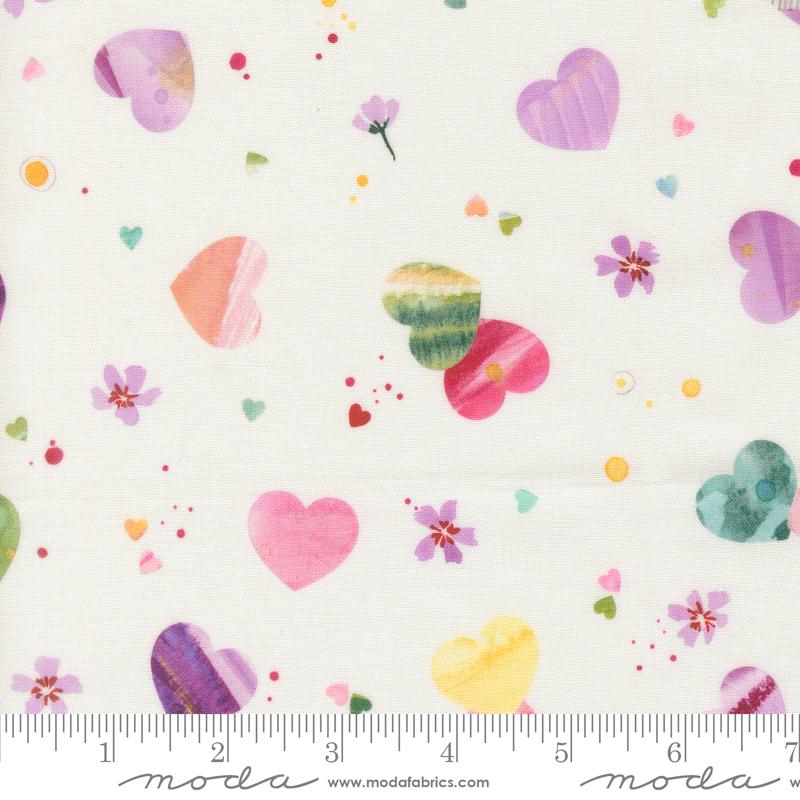 Fleur The Love Magic Cloud - Quilt Fabric, zoomed in. Select this picture to zoom back out.