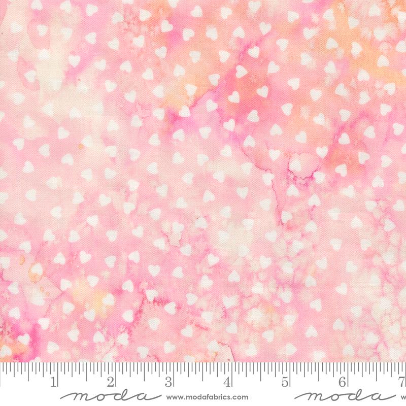 Fleur The Love Heart Dots Petal - Quilt Fabric, zoomed in. Select this picture to zoom back out.