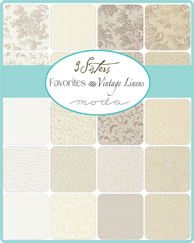 3 Sisters Favorite Vintage Flourish - Porcelain - Fabric