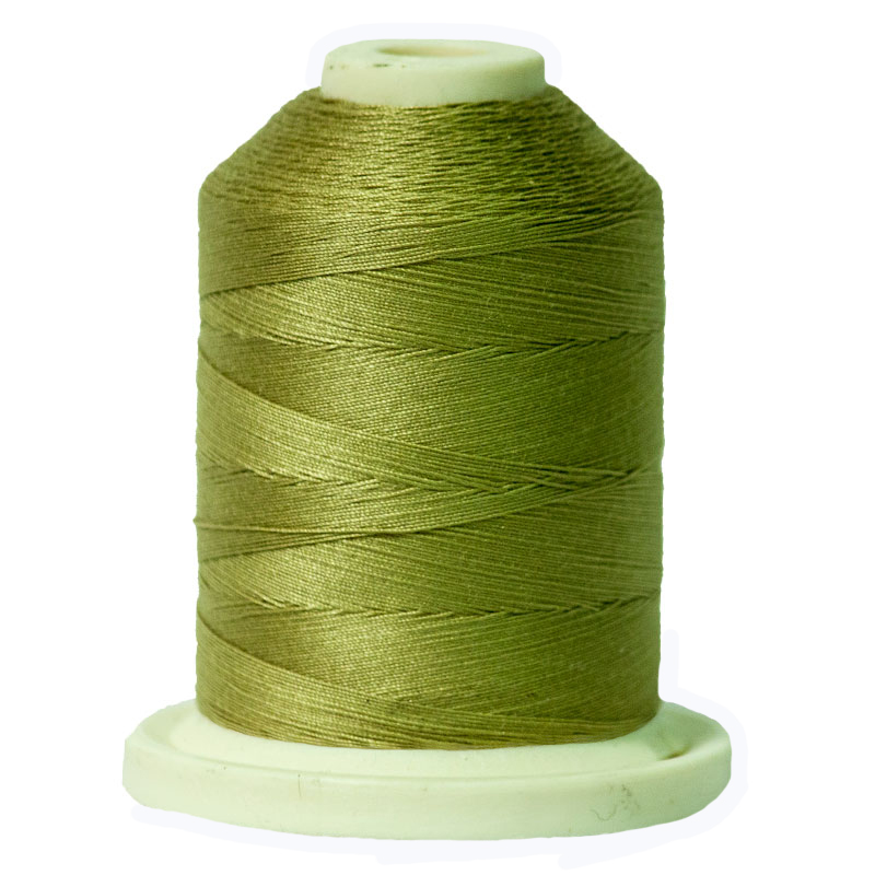 Cotton Thread 700yd 40wt Light Olive SN921, zoomed in. Select this picture to zoom back out.