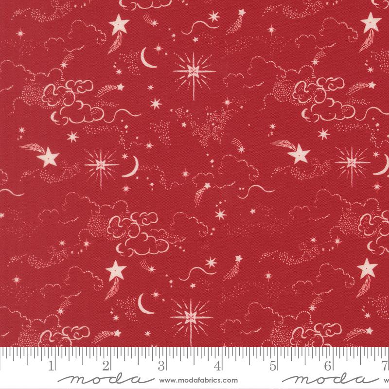 Silent Night Celestial Crimson - Quilt Fabric