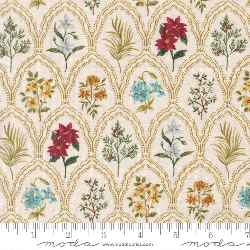 Silent Night Floral Lamb - Quilt Fabric