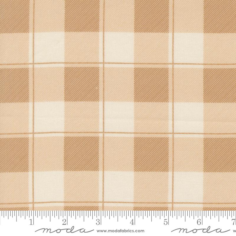 Fable and Fern Gingham Golden - Quilt Fabric, zoomed in. Select this picture to zoom back out.