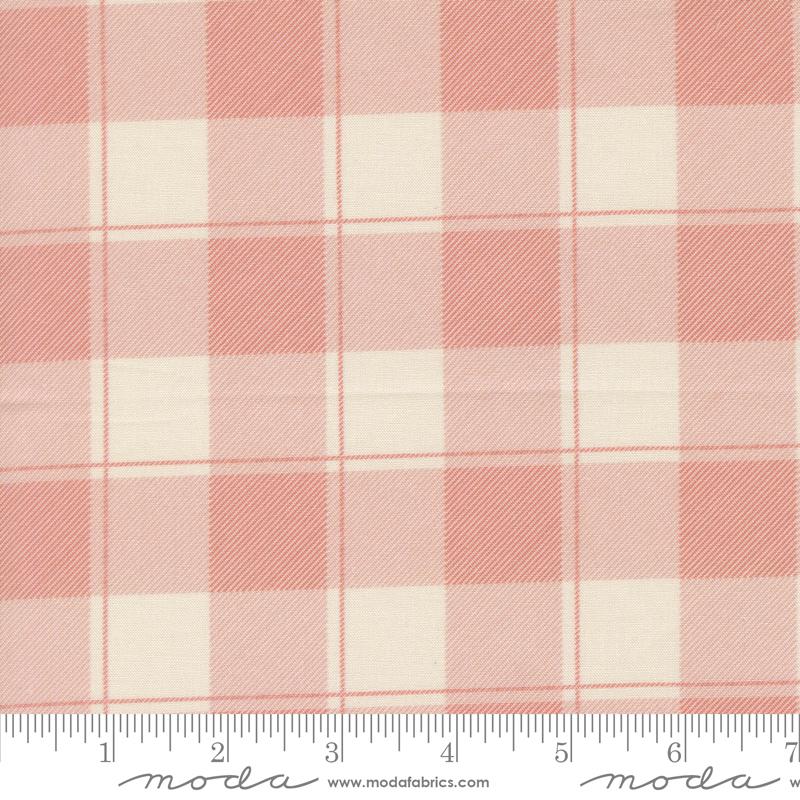 Fable and Fern Gingham Rose - Quilt Fabric, zoomed in. Select this picture to zoom back out.