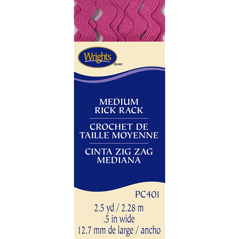 Medium Rick Rack Bright Pink