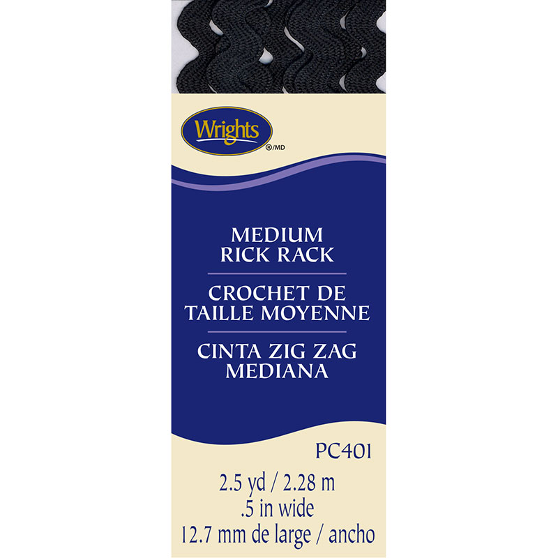 Medium Rick Rack Black