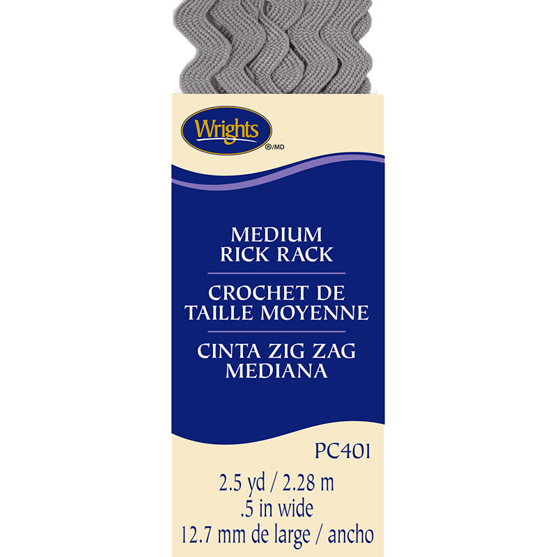 Medium Rick Rack Light Grey