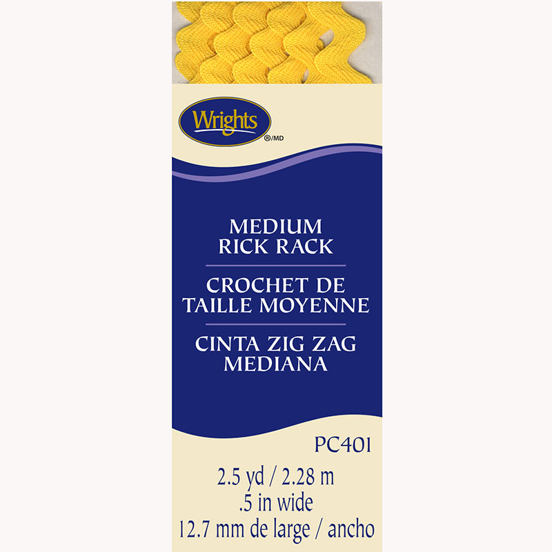 Medium Rick Rack Canary Yellow