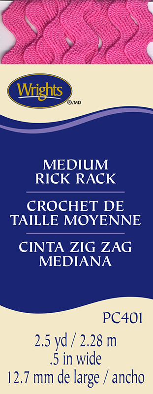 Medium Rick Rack Hot Pink