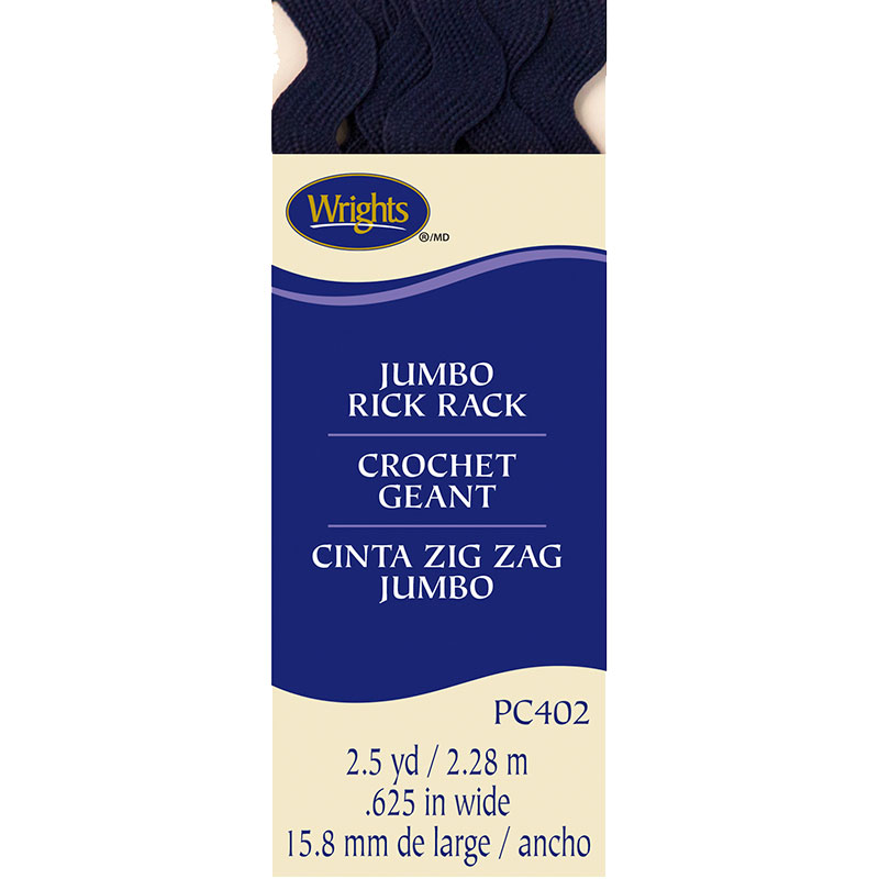 Jumbo Rick Rack Navy Blue