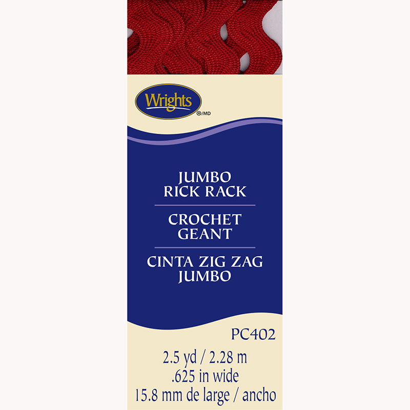 Jumbo Rick Rack Red