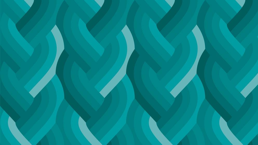 Echo Braid Teal - Quilt Fabric
