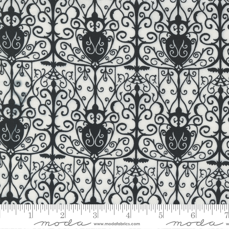Spellbound Ghost - Garden Gates Damask - Quilt Fabric