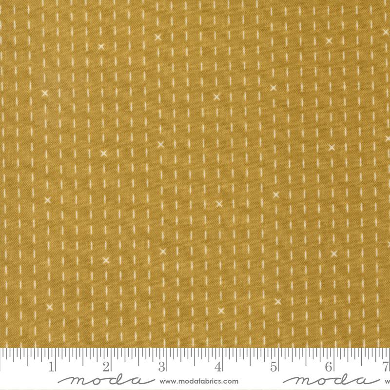 Evermore Honey - Hand Stitched Stripes - Quilt Fabric