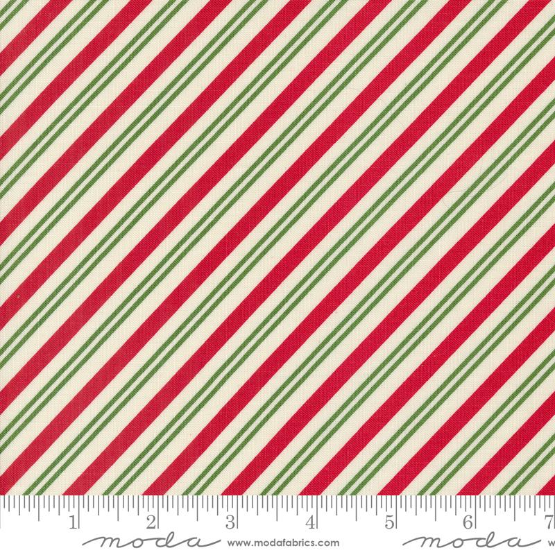 Once Upon Christmas Stripes - Snow - Quilt Fabric