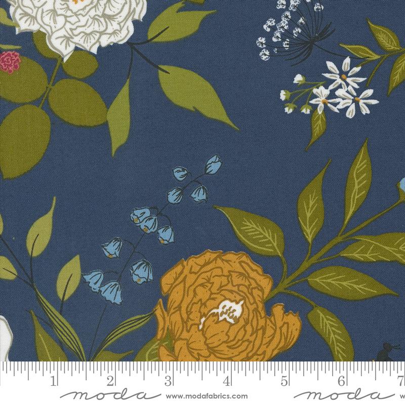 Enchantment Grand Floral - Indigo - Quilt Fabric