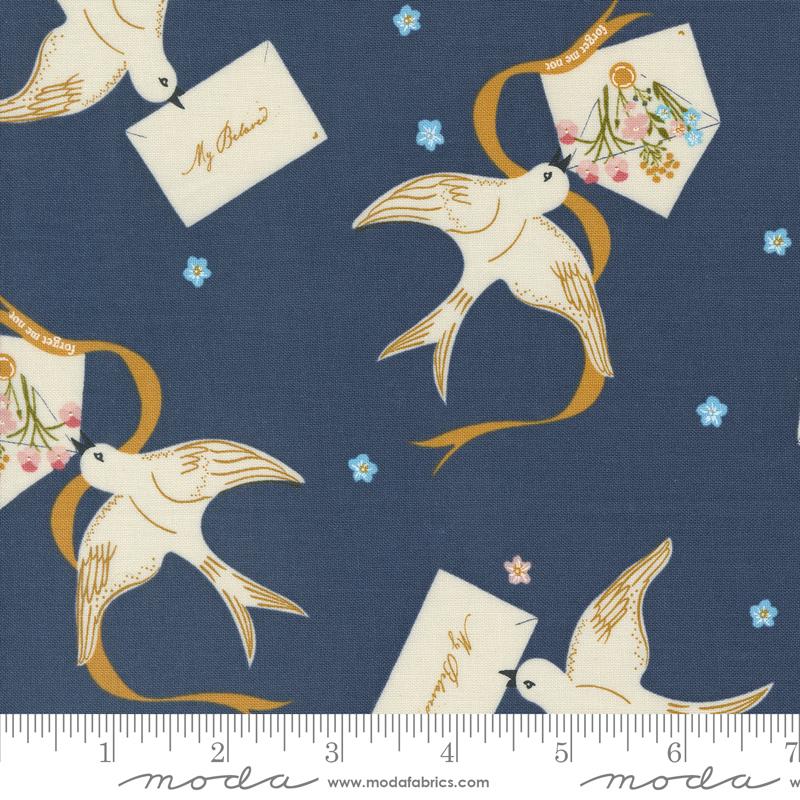 Enchantment Birds - Indigo - Quilt Fabric